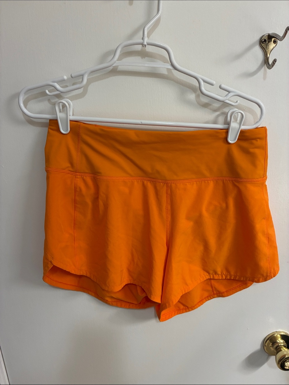 lululemon athletica Bright Orange Athletic Shorts Sz 8